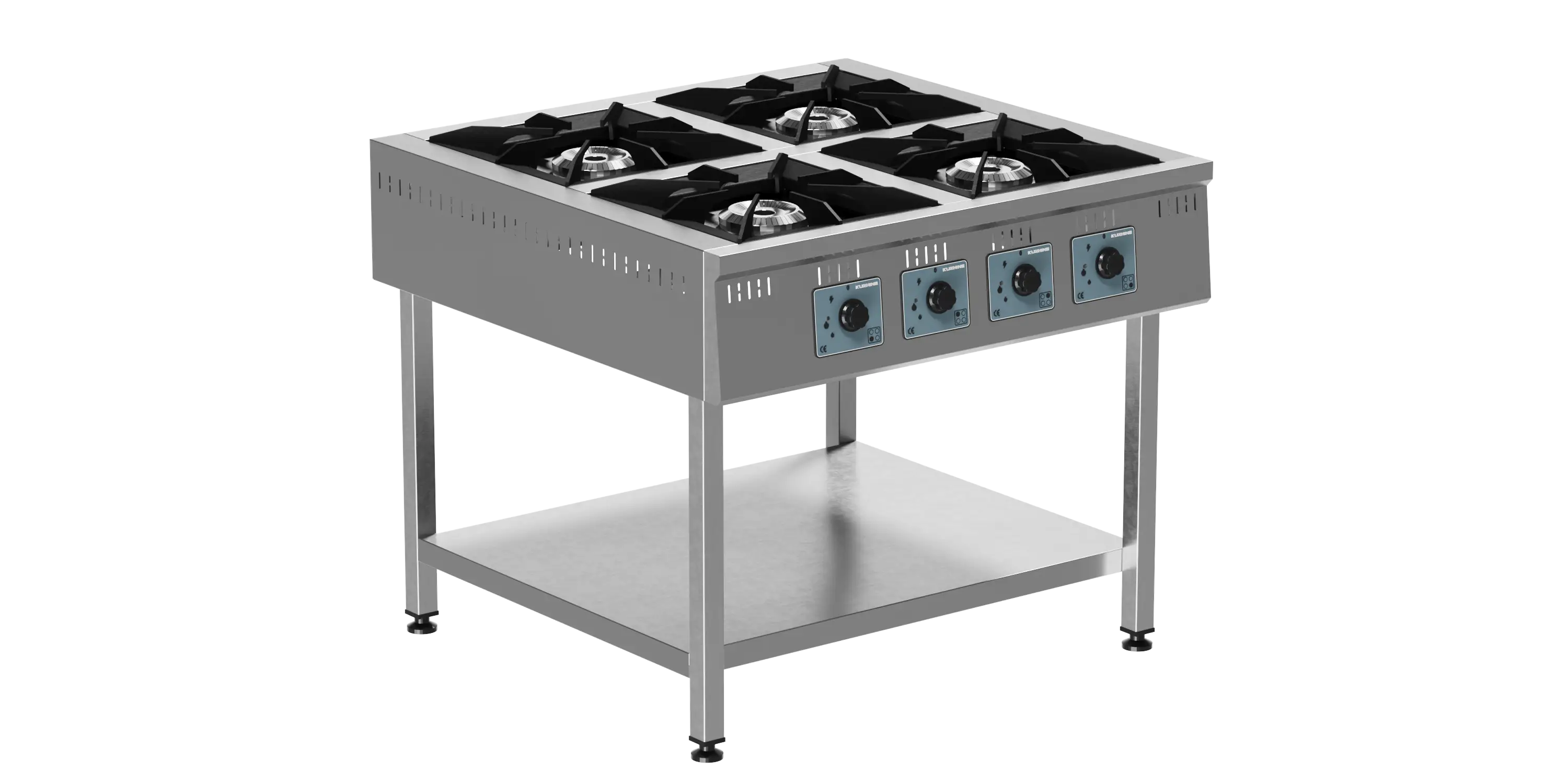 Taban Raflı Ocak 4 Brulörlü Gazlı LPG (Gas Cooker 4 Burners LPG)