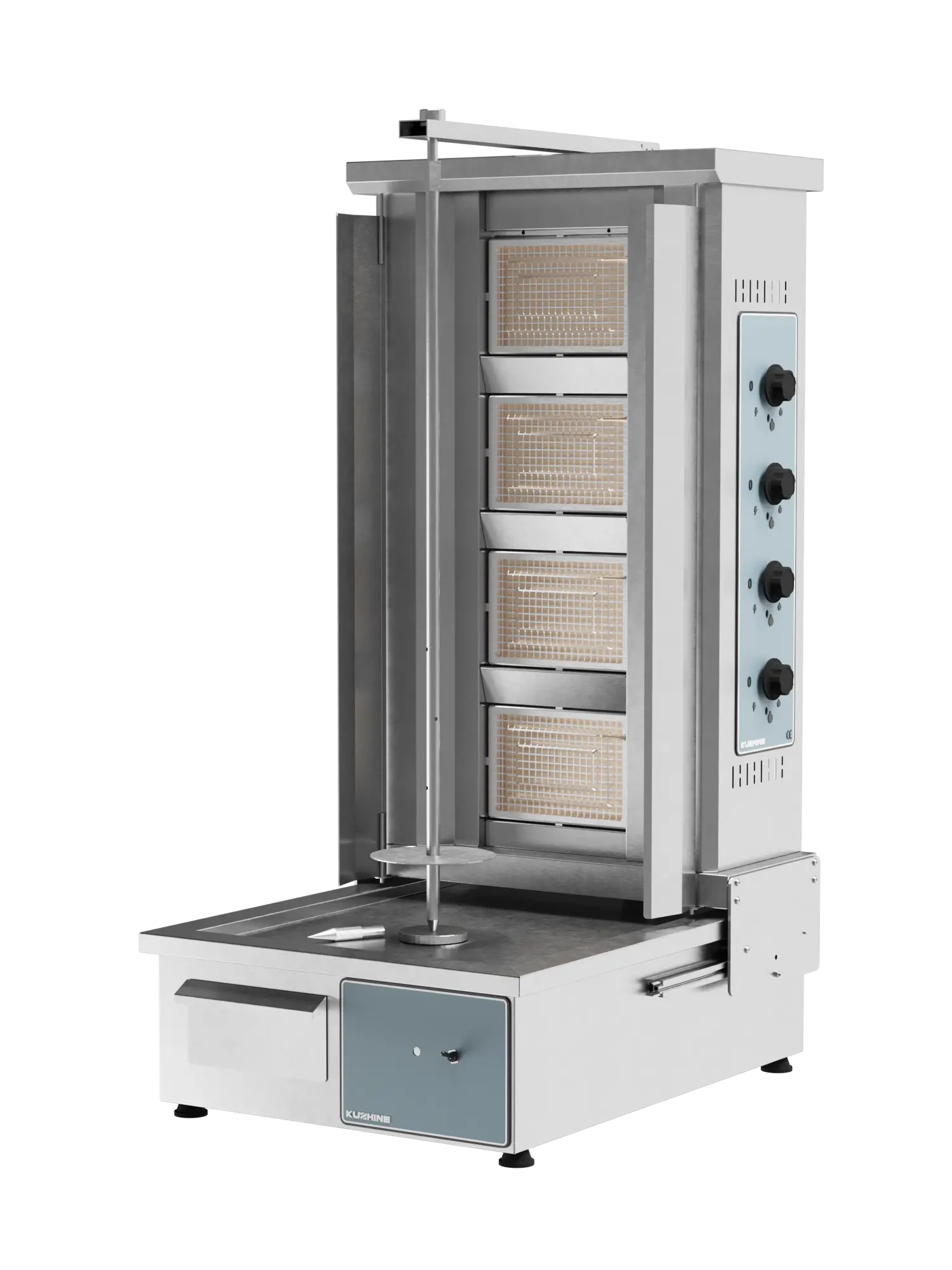 Döner Ocağı Alttan Motorlu Doğalgazlı 4 Radyan (Gas Shawarma Machine Motor On Bottom NG) 4 Radyan