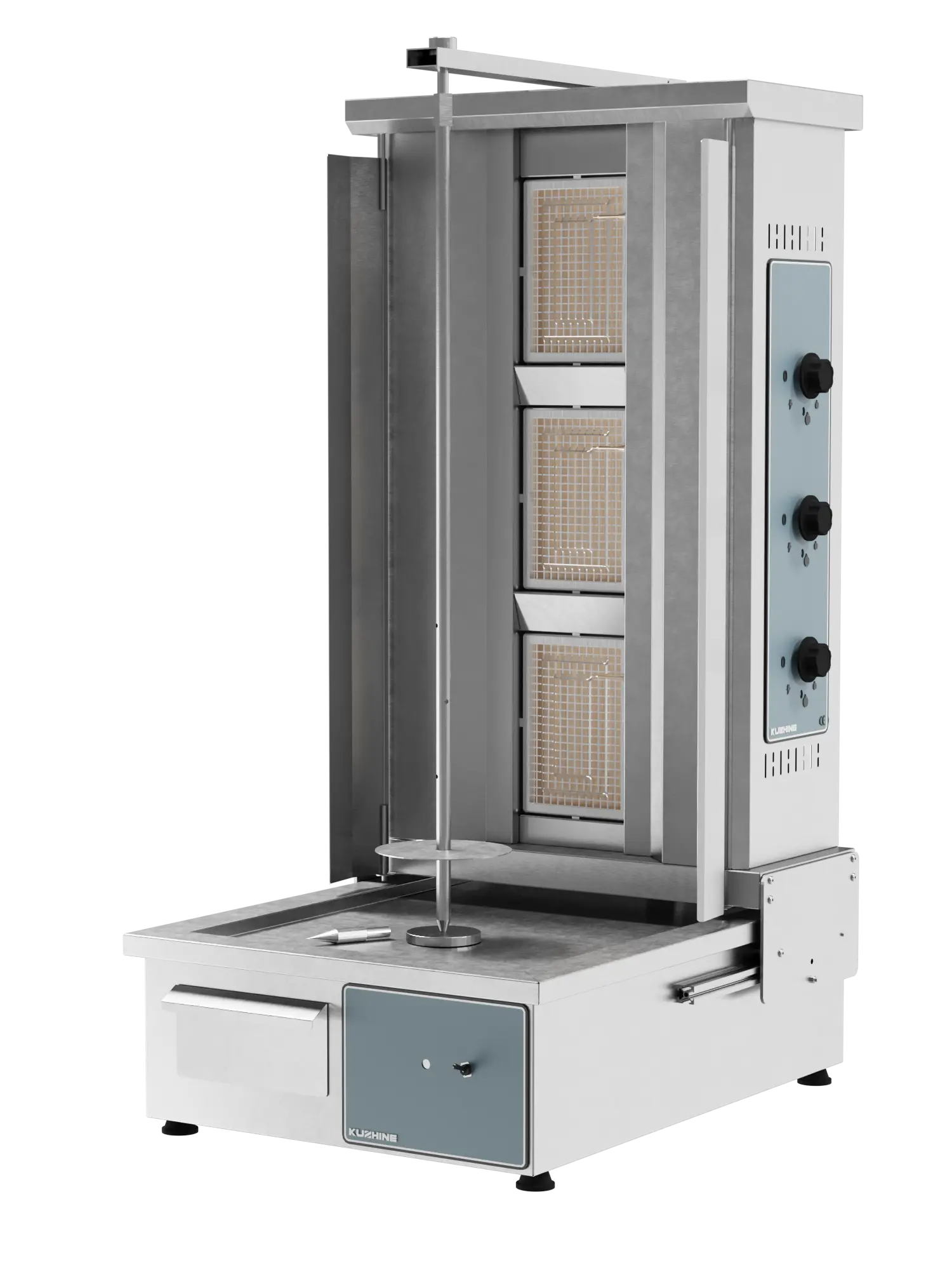 Döner Ocağı Alttan Motorlu Gazlı LPG (Gas Shawarma Machine Motor On Bottom LPG) 3 Radyan